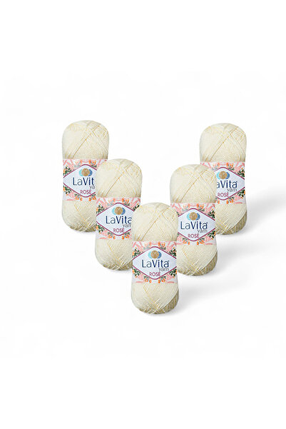 LaVita Yarn Fir de tricotat manual Rose 100% acrilic 500gr 5 BUCĂȚI (1022 KEMİK)