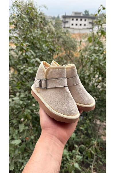 ÖZDE shoes Kışlık içi kürklü ultra rahat cırtlı tokalı çocuk botu