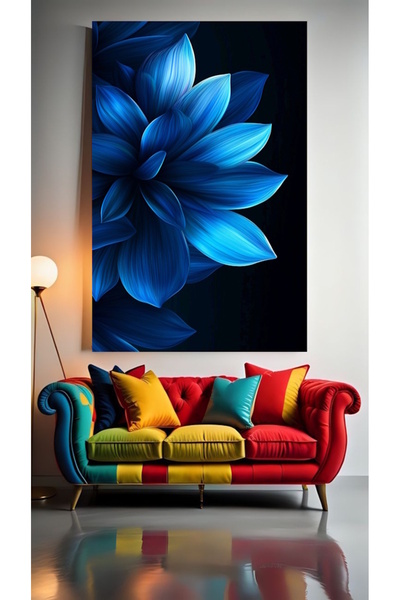 özkacar BLUE LOTUS V1 Kućni zid Salon lepote Kancelarija Prodavnica Dekoracij...