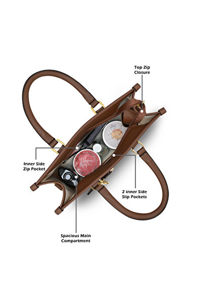 LAVIE SIGNATURE Women's Ithaca Colourblock Tote (Offwhite)