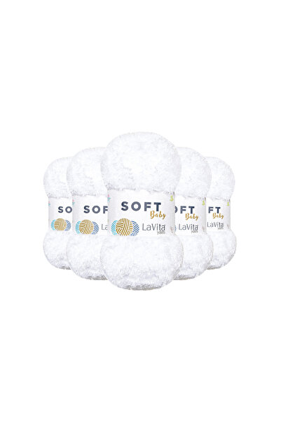 LaVita Yarn Μαλακό νήμα πλεξίματος στο χέρι 100% μαλακό πολυεστέρας 500gr 5 Τ...