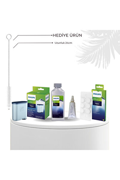 Philips Espresso Makinesi Bakım Seti Kireç Solüsyonu, Yağ Tablet, 5gr Gres Yağ, Aquaclean 4'lü Set