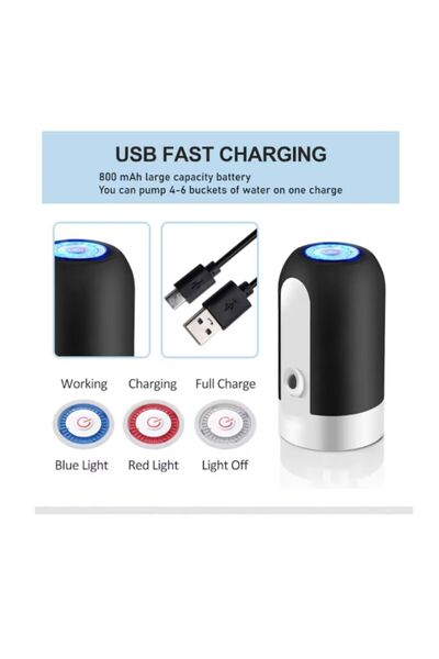 OEM Electric Pump 1200mAh Battery for Water Bottle, Portable Water Dispenser, Silicone Hose, Touch Contr