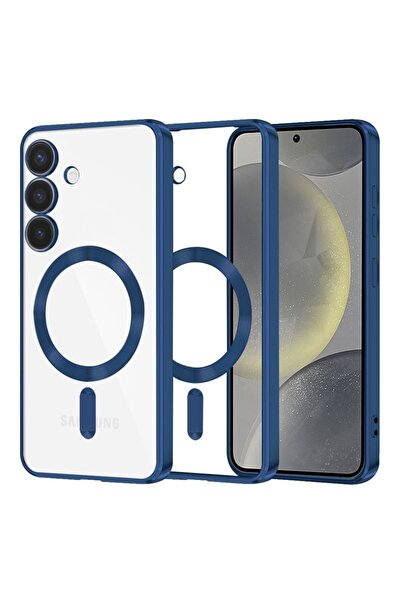 SKYDDAR INNOVATION Θήκη για Samsung Galaxy S24, Πολυτελής Ασπίδα Magsafe, Αντικραδασμική Προστασία, Σετ Αυτοκόλλητων, Μπλε