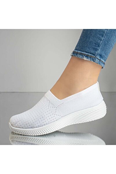 BMoD Espadrile sport din material textil alb pentru femei MOD13173