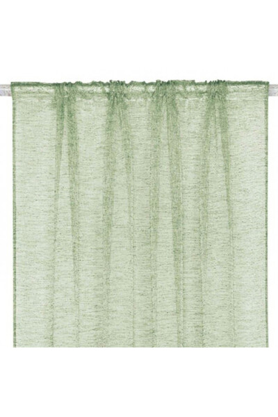 OEM Decorative Curtain with Band, 140 x 260 cm, Light-Passing, Mint Green
