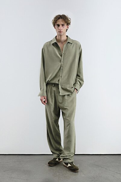 GIESTO Effective Modal Khaki Shirt