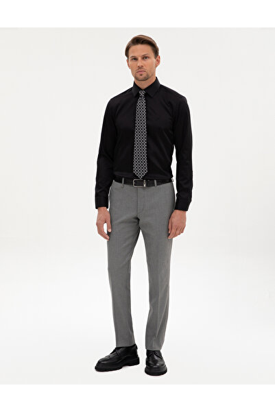 Pierre Cardin Siyah Non Iron Kolay Ütülenebilir Slim Fit Gömlek 50315254-VR046