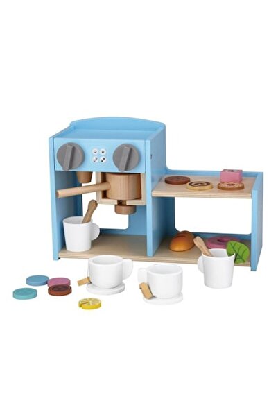 OEM Toy coffee maker set for kids, wooden, 30 pieces