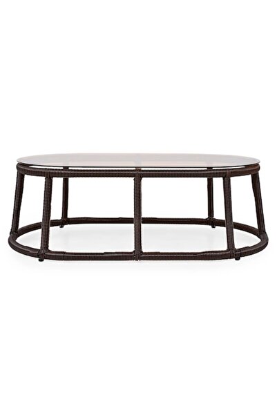 Maison Mex Oval table garden/terrace PAPASANS L.90 l.50 H.46 brown