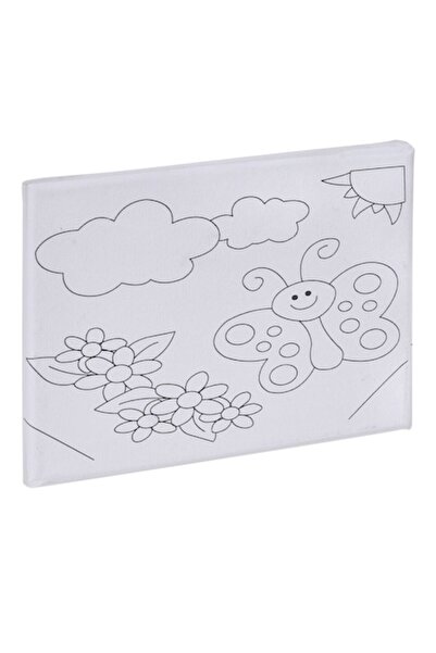 OEM Butterfly canvas painting set with paints & brush 20x15 cm