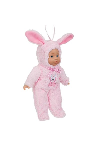 Tessari Baby Doll Dressed as Pink Bunny 34 cm