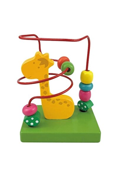 OEM Образователна дървена играчка с топки и жираф 9.8x6.5x13.5см