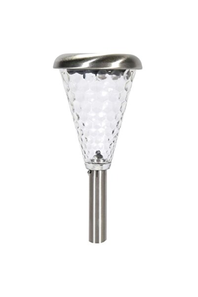 OEM Felinar solar LED pentru grădină, argintiu, 27 cm