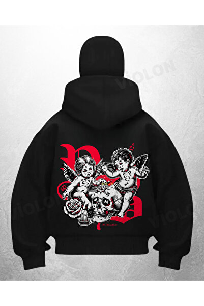 Violon Baby Skull Samurai Negru Masca de Zapada Hanorac Cardigan