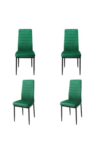 ARTA DOOR Set of 4 Oscar Green Chairs, HORECA - Living, Dining, Cafe - Comfortable, Minimalist, Babyface