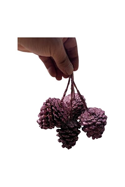 ART PINE Acetat viral, cutie cu 4 bucăți, paiete colorate, con natural - Orna...