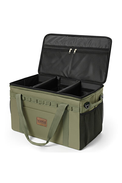 HAEGS Çok Amaçlı Termal Çanta, Araç içi Düzenleyici, Kamp Malzemeleri, Piknik Çantası, 45 Lt Yeşil