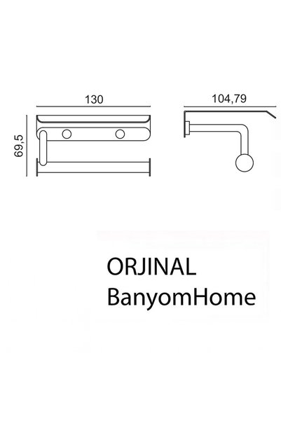 BanyomHome Stainless Brass Vera Toilet Paper Holder - Chrome Color