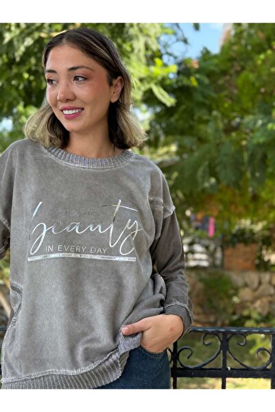 Punta Otantik NC50793 Hanorac din bumbac scris cu frumusețe italiană, nurcă