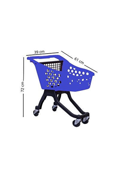 Marketix Kartal Plastik Çocuk Market Alışveriş Arabası 25 Litre Mavi