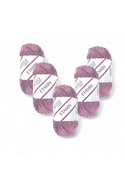 LaVita Yarn Fir de tricotat manual Etamin 100% acrilic 150gr 5 BUCĂȚI (9752 GÜL)