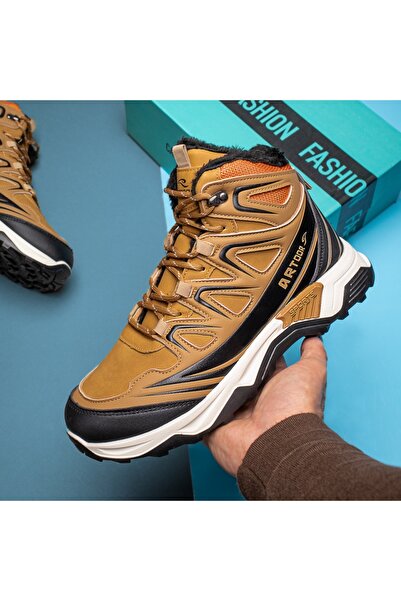 Modlet.ro Men's brown and black thick-sole boots MOD12803