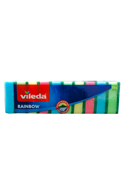 Vileda Rainbow Dish Sponge, 10 pcs