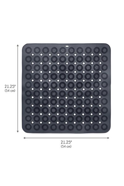 ALBBEK 2 Pieces Anti-Slip, Water Draining, Massage Mat with Suction Cups for Bathroom Shower Tub -54X54Cm A-150