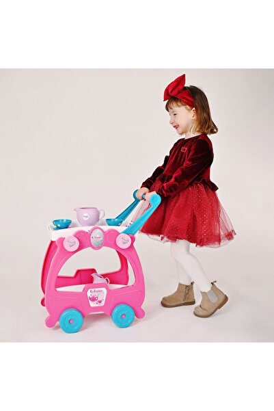 OEM Tea and Coffee Serving Set, Bidlo, 40 cm, Fuchsia and Sea Green, 42 Pieces