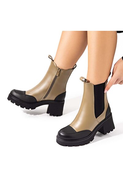 BMoD Ghete de damă verzi și negre cu inserție elastică din material MOD10756