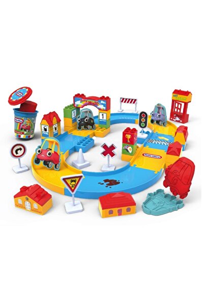 OEM Play Dough Set, Little Tikes, Team Tikes Dough Racing, 38 Pieces, 110g, Multicolor, 3+ Years