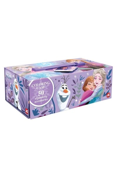 OEM Disney Frozen 2 Coloring Set, 50 accessories, suitcase with handle, 2 drawers