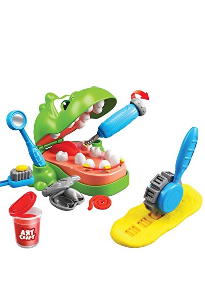 OEM DOH Dentist Dinosaur Dough Set with Accessories - 6 pcs