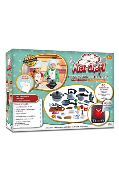 İDEA Set electronic de bucătărie pentru copii - Mici bucătari, cu lumini, sun...
