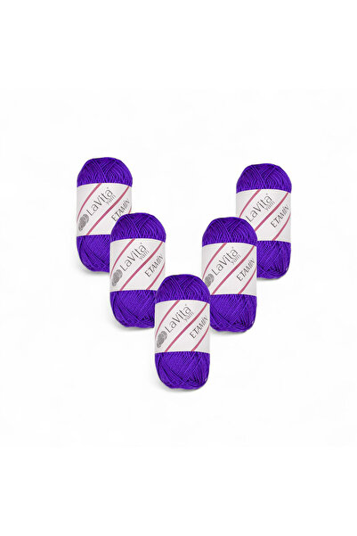 LaVita Yarn Fir de tricotat manual Etamin 100% acrilic 150gr 5 BUC (0055 VIOLET)