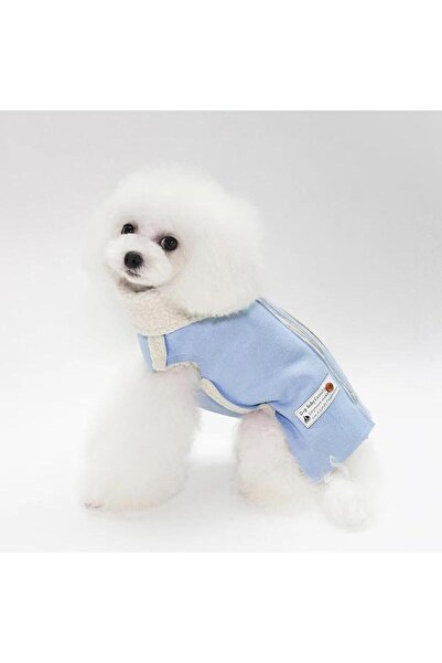 fara marca Geaca catei albastru XL 37cm lungime