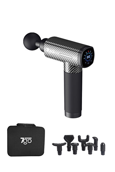 7GO 7GMG3 Masaj Tabancası | 8 Başlık | 30 Kademe Hız | LCD Ekran | Sessiz Güç...