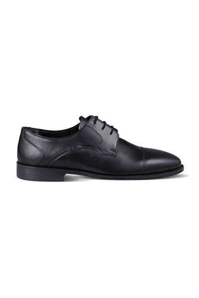 Hatemoğlu Black Classic 100% Genuine Leather Lace-Up Shoes