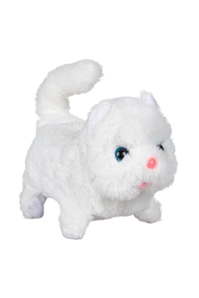 OEM Pisica Interactiva cu Miscare si Sunet Alba 16cm