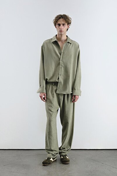 GIESTO Effective Modal Khaki Shirt