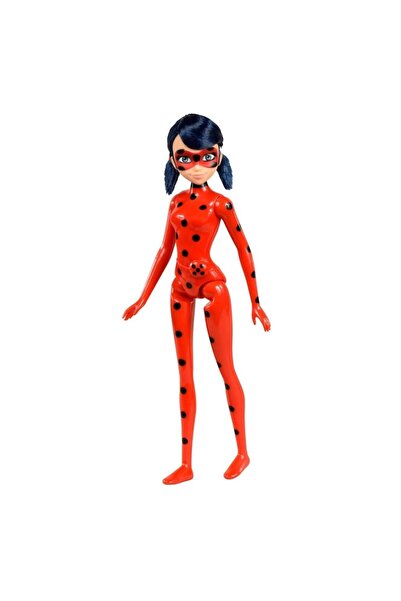 GIOCHI PREZIOSI Păpușă Hero Giochi Preziosi, Miraculous Ladybug, 28 cm, Corp din plastic, Păr natural, Articulată, Roșu cu