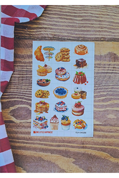 One Little Happiness Set de autocolante vintage tematice DESSERTS / potrivit ...