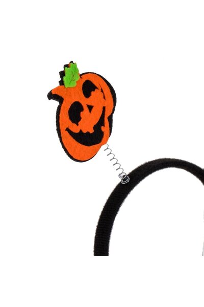 OEM Halloween Disguise Set with Tutu Skirt & Black-Orange Pumpkin Hair Crown - 2 pcs