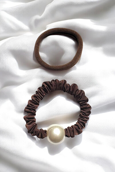 PETEK AKSESUAR 2 Pieces Pearl Rubber Bands Set