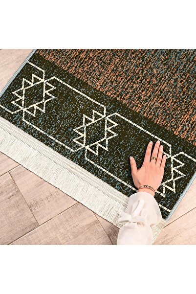 Segadty Sohan Luxury Prayer Rug – Elegant Blue Ultra-Soft Non-Slip Mat for Men & Women Daily Prayers