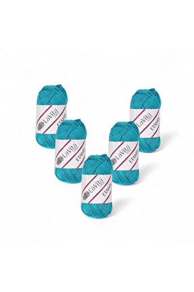 LaVita Yarn Fir pentru tricotat manual Etamin 100% acrilic 150gr 5 BUC (0053 ...