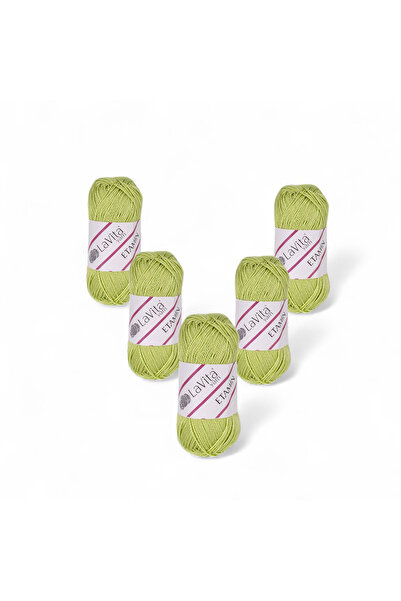 LaVita Yarn خيط تريكو يدوي من إيتمين 100% أكريليك 150 جرام 5 قطع (0027 أخضر)