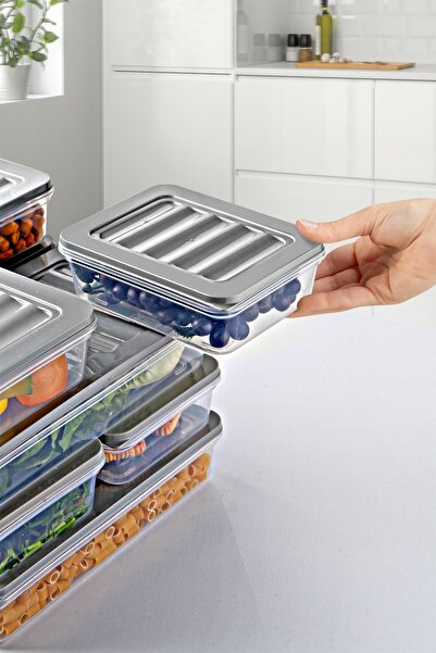 Nandy Home 6 Pieces of 1170 Ml. Freshbox Storage Container Set - Microwave and Dishwasher Compatible