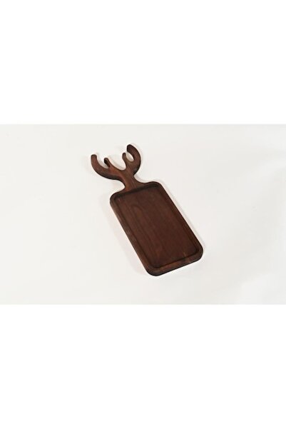 OEM Deer Antler Serving Tray, Pine Wood, Dark Brown, 22mmx170mmx470mm